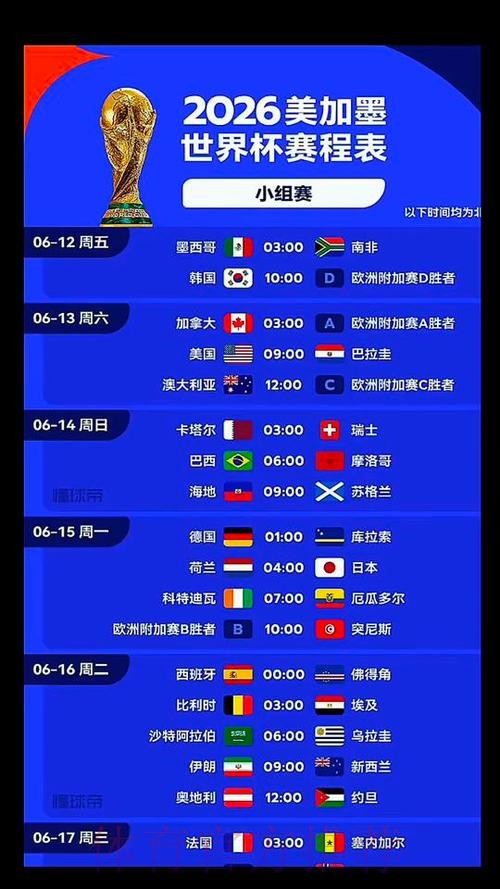 2026美加墨世界杯每日赛程怎么查 2026美加墨世界杯每日赛程怎么查